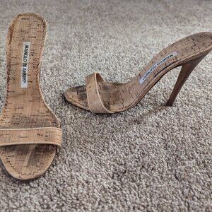 Manolo Blahnik Cork Stiletto Heels